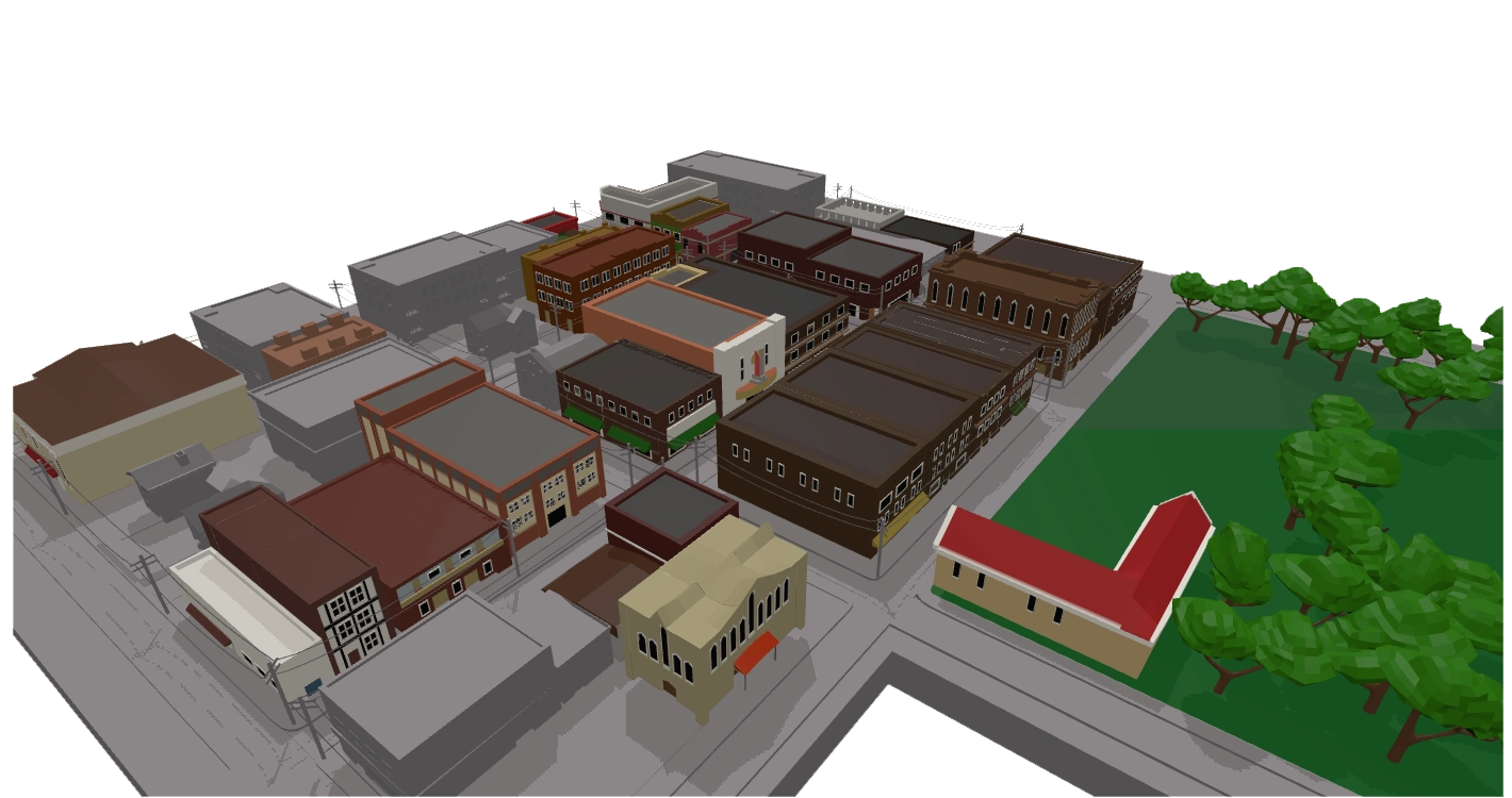 Preview image of a 3D map of the 18th and Vine area